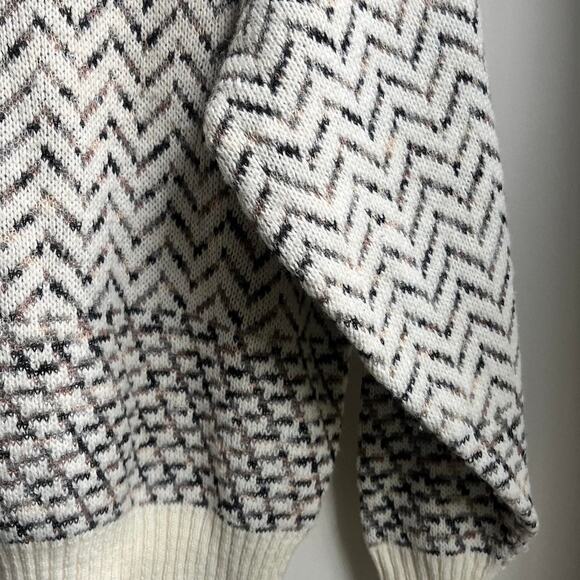 Vintage Alfred Dunner Chevron Sweater with Collar - Picture 2 of 5